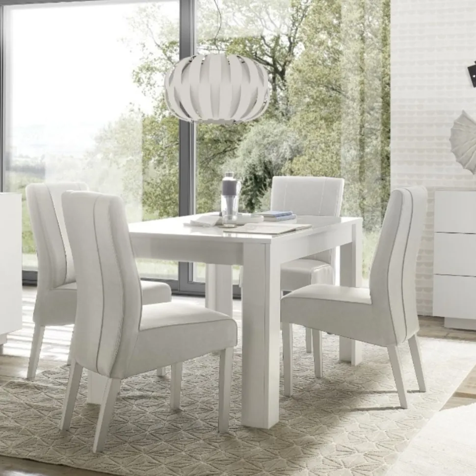 Tavolo allungabile linea Sax in finitura Bianco Lucido