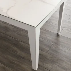 Tavolo allungabile Long Way con piano in Vetro Ceramica