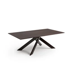 Tavolo allungabile Mercurio linea Contact con piano stondato sp. 2,8 cm