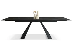 Tavolo Allungabile Moderno Rio con Struttura in Metallo e Piano in Ceramica