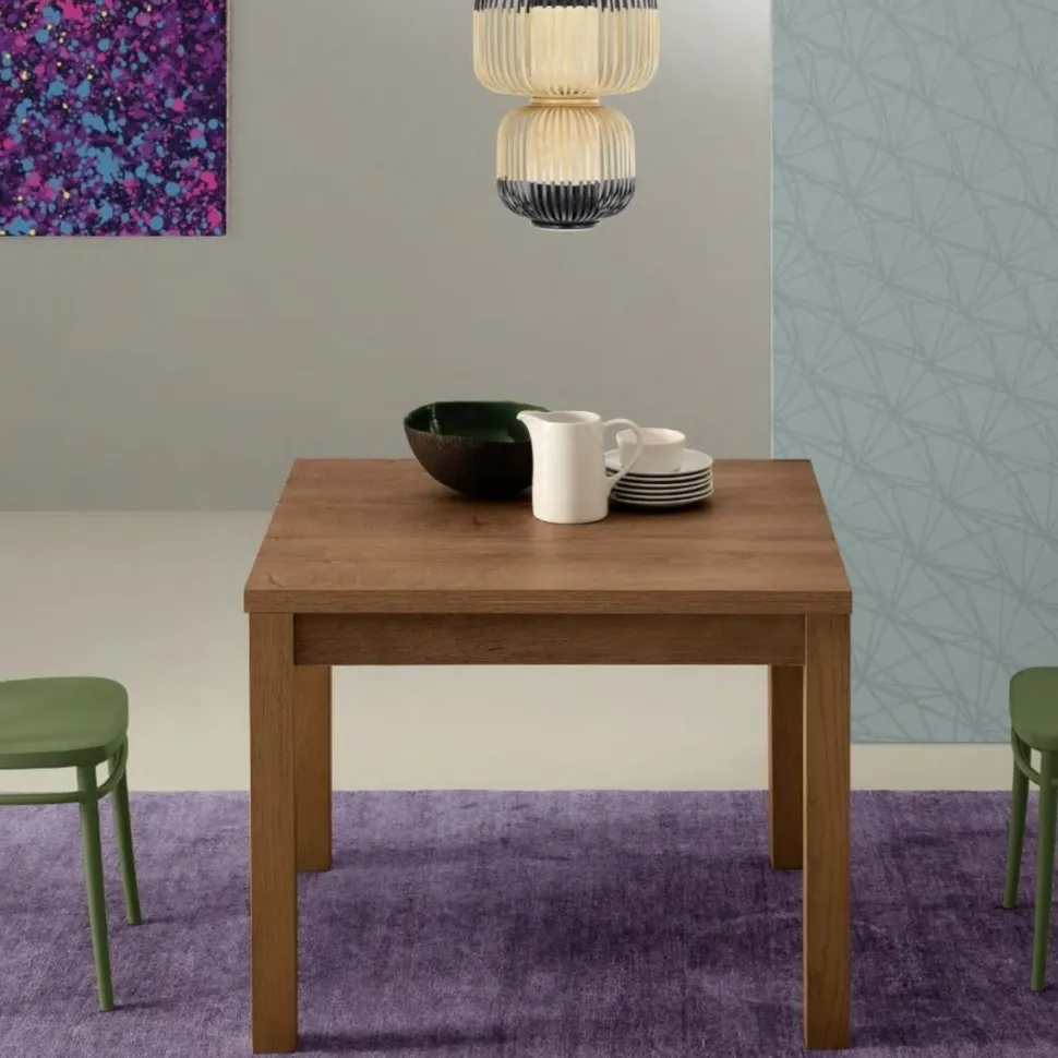 Tavolo allungabile Oregon in finitura Rovere scuro 90 x90