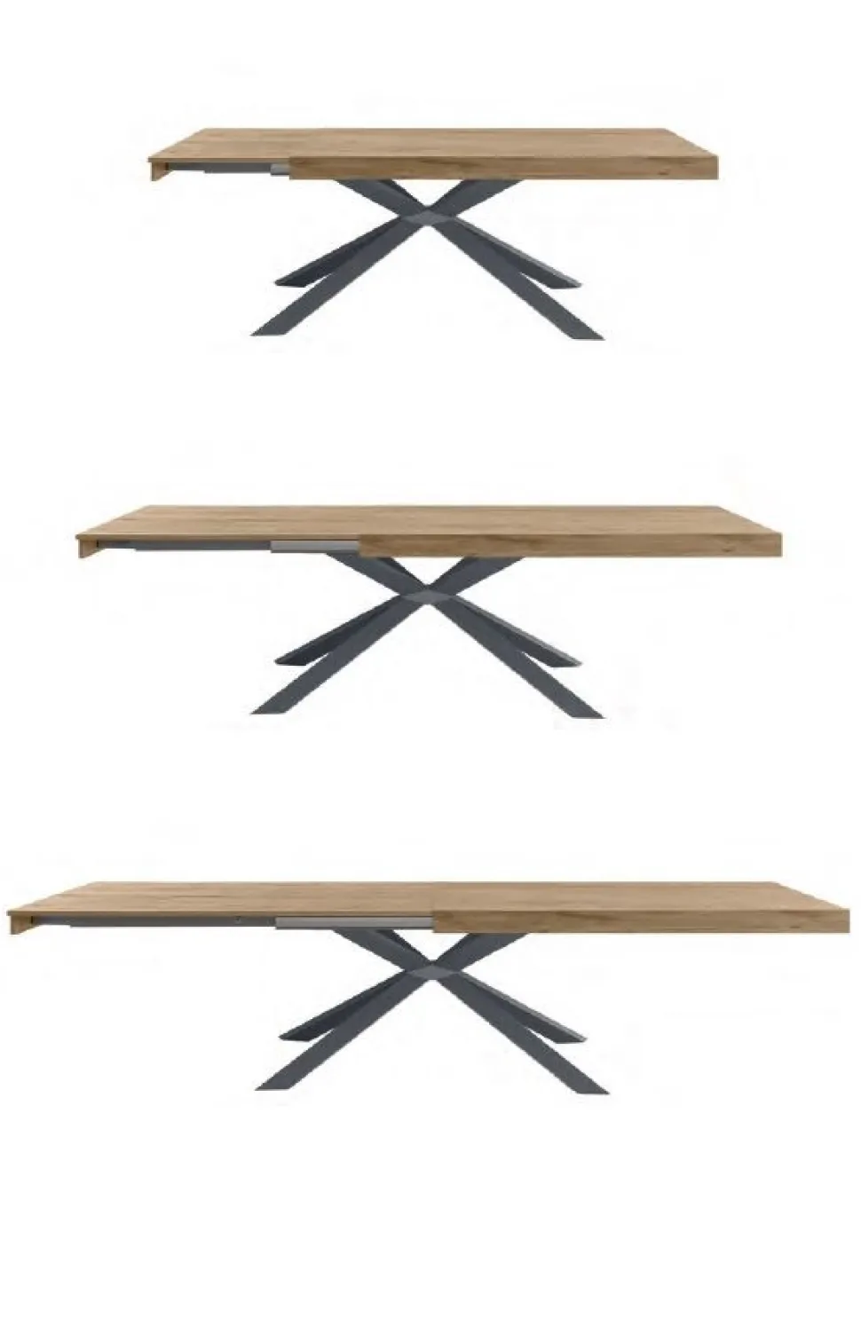 Tavolo allungabile Osaka finitura Tavolato Quercia 160x90 cm