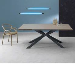 Tavolo allungabile Osaka finitura Malta Airone 160x90 cm bordo dritto