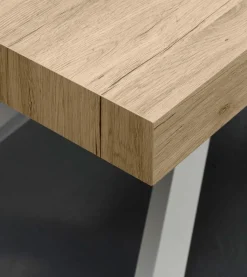 Tavolo allungabile Osaka 160x90 cm bianco e quercia