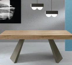 Tavolo allungabile Pechino con piano Folding 140x90 cm colore Tavolato Quercia