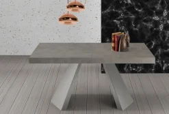 Tavolo allungabile Pechino con piano Folding 160x90 cm colore Grigio Cemento