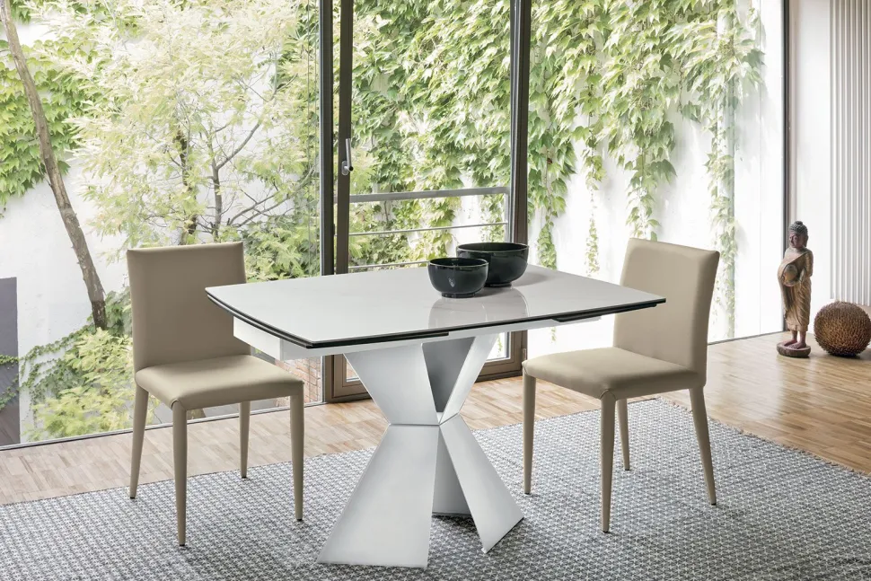 Tavolo allungabile Poseidone in finitura Bianco L 120