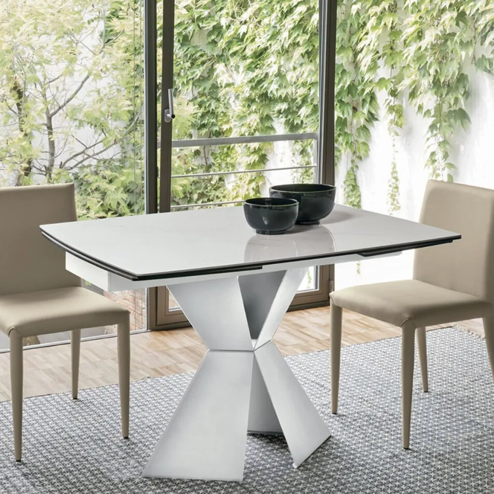 Tavolo allungabile Poseidone in finitura Bianco L 120