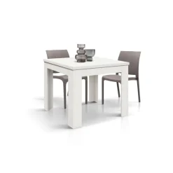 Tavolo allungabile raddoppiabile a libro Buck 90x90 disponibile in 4 colori