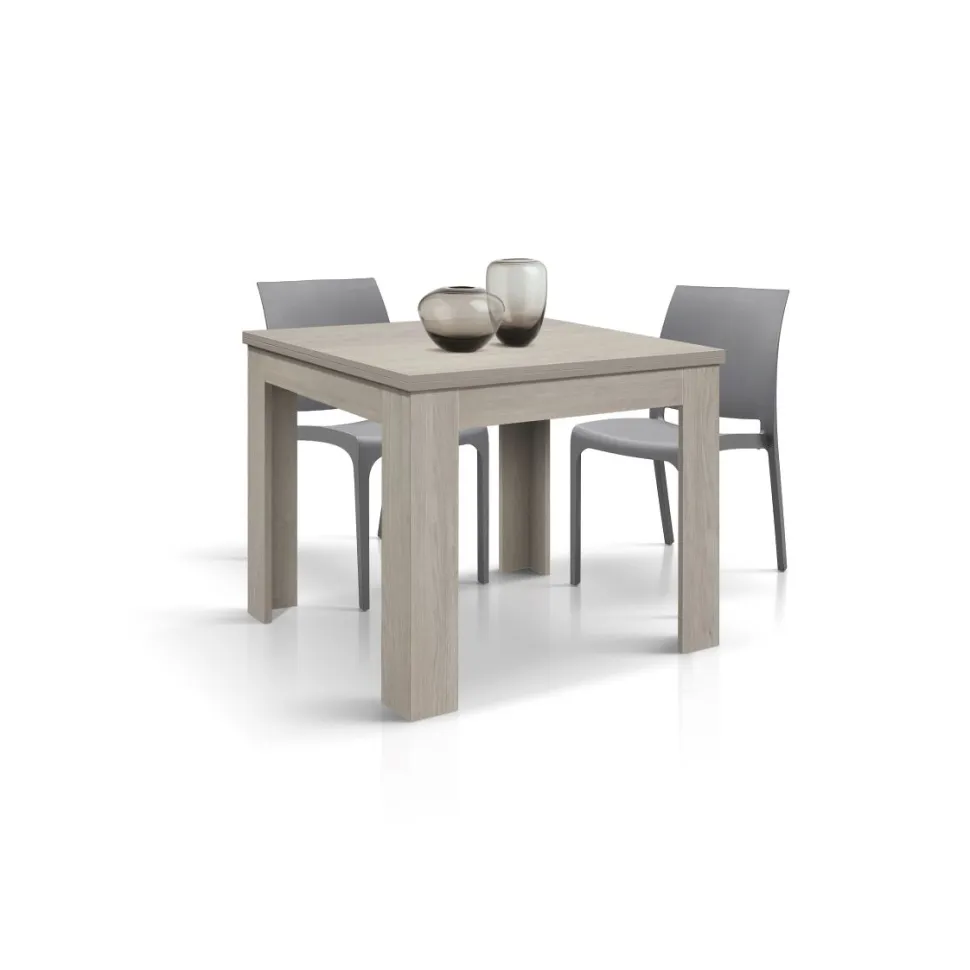 Tavolo allungabile raddoppiabile a libro Buck 90x90 disponibile in 4 colori