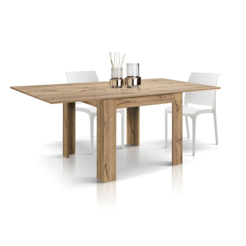 Tavolo allungabile raddoppiabile a libro Buck 90x90 disponibile in 4 colori