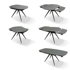 Tavolo allungabile Titan finitura Grigio Grafite