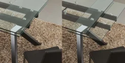 Tavolo allungabile Tokyo Glass disponibile in tre colorazioni