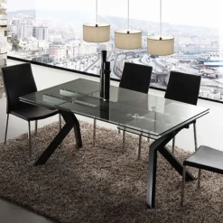 Tavolo allungabile Tokyo Glass disponibile in tre colorazioni