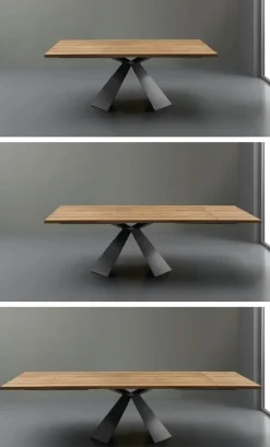 Tavolo allungabile Tokyo in finitura Rovere Slavonia 160x90
