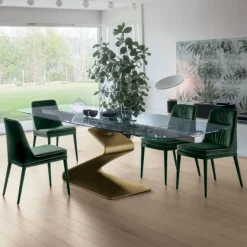 Tavolo allungabile Zed con piano a botticella disponibile in vari colori L 200