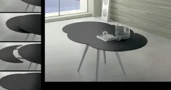 Tavolo Argo Eurosedia struttura bianco con vetro bianco