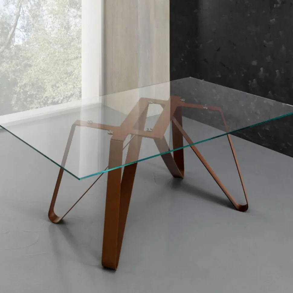 Tavolo Axel 160x90 cm trasparente