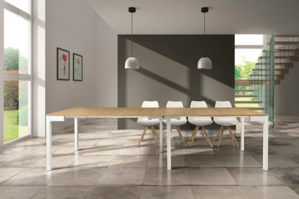 Tavolo Consolle allungabile in finitura Bianco modello Trilo