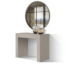 Tavolo Consolle allungabile in nobilitato Olmo Perla modello Easy fino a 3 metri