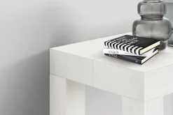 Tavolo Consolle allungabile in nobilitato Bianco Frassino modello First fino a 3 metri