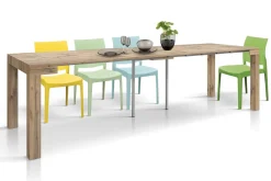Tavolo Consolle allungabile in nobilitato Rovere Rustico modello First fino a 3 metri