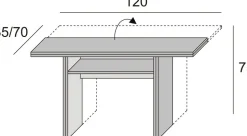 Tavolo consolle finitura Bianco apribile modello SPIDER