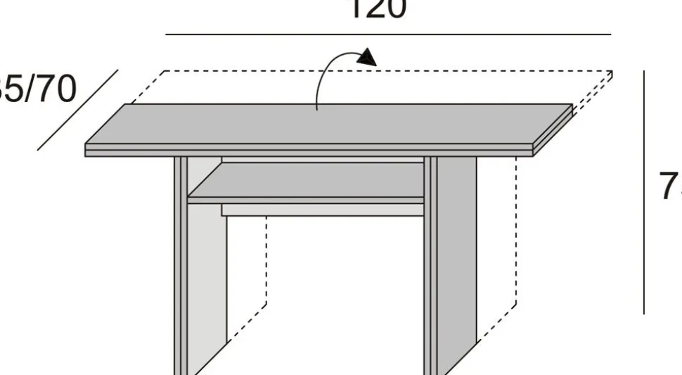 Tavolo consolle finitura Bianco apribile modello SPIDER