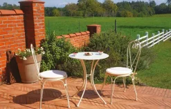Tavolo da giardino rotondo Peschiera colore Avorio