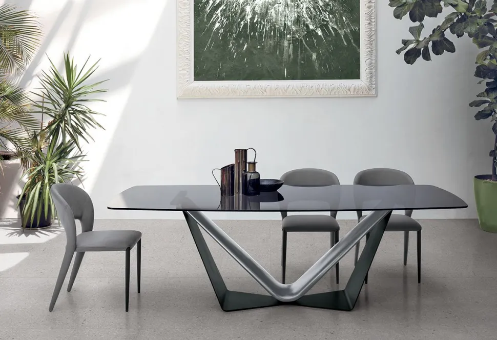 Tavolo fisso con piano a botticella Velar disponibile in vari colori