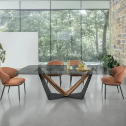 Tavolo fisso con piano a botticella Velar disponibile in vari colori