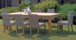 Tavolo Fisso da Esterno Giacarta in Teak Riciclato disponibile in 2 Misure