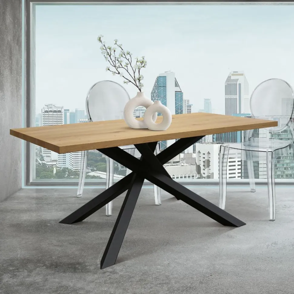 Tavolo fisso Hawaii finitura Rovere disponibile in 3 misure