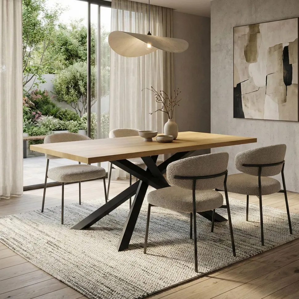 Tavolo fisso Hawaii finitura Rovere disponibile in 3 misure