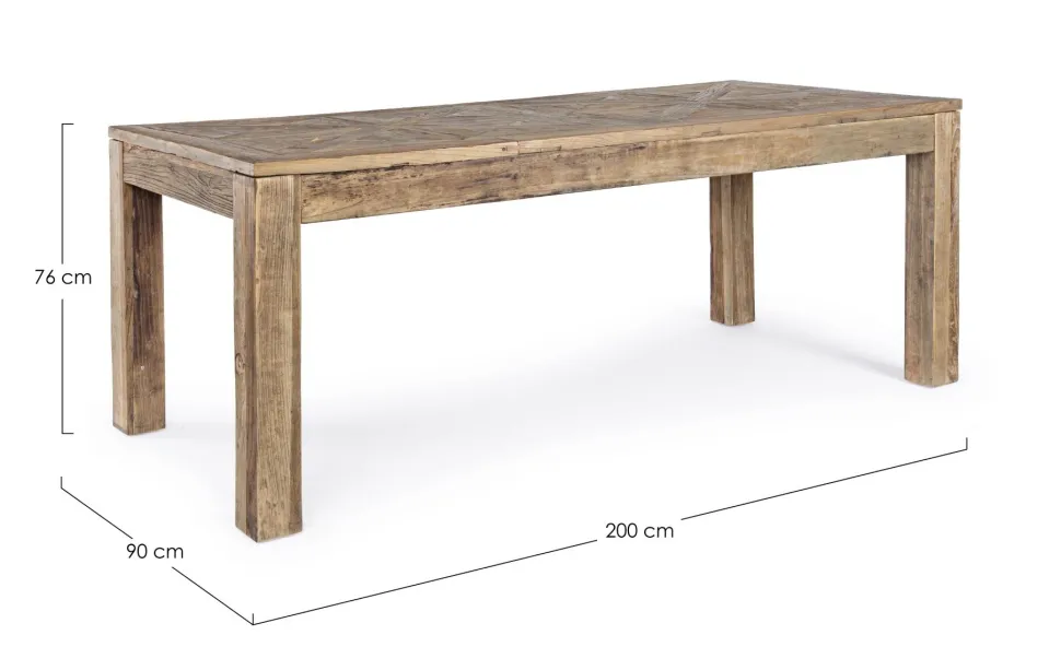 Tavolo fisso in legno massello Kaily L 200