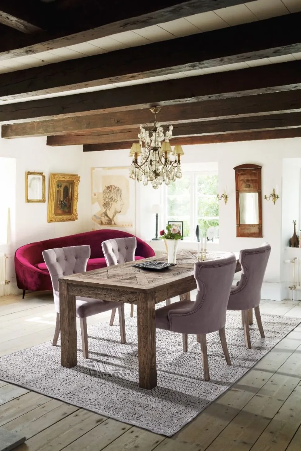 Tavolo fisso in legno massello Kaily L 200