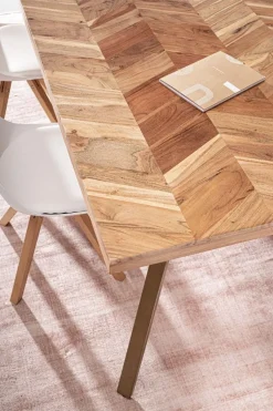 Tavolo fisso in legno massello Raida disponibile in 2 misure