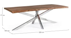 Tavolo fisso in legno massello Arkansas