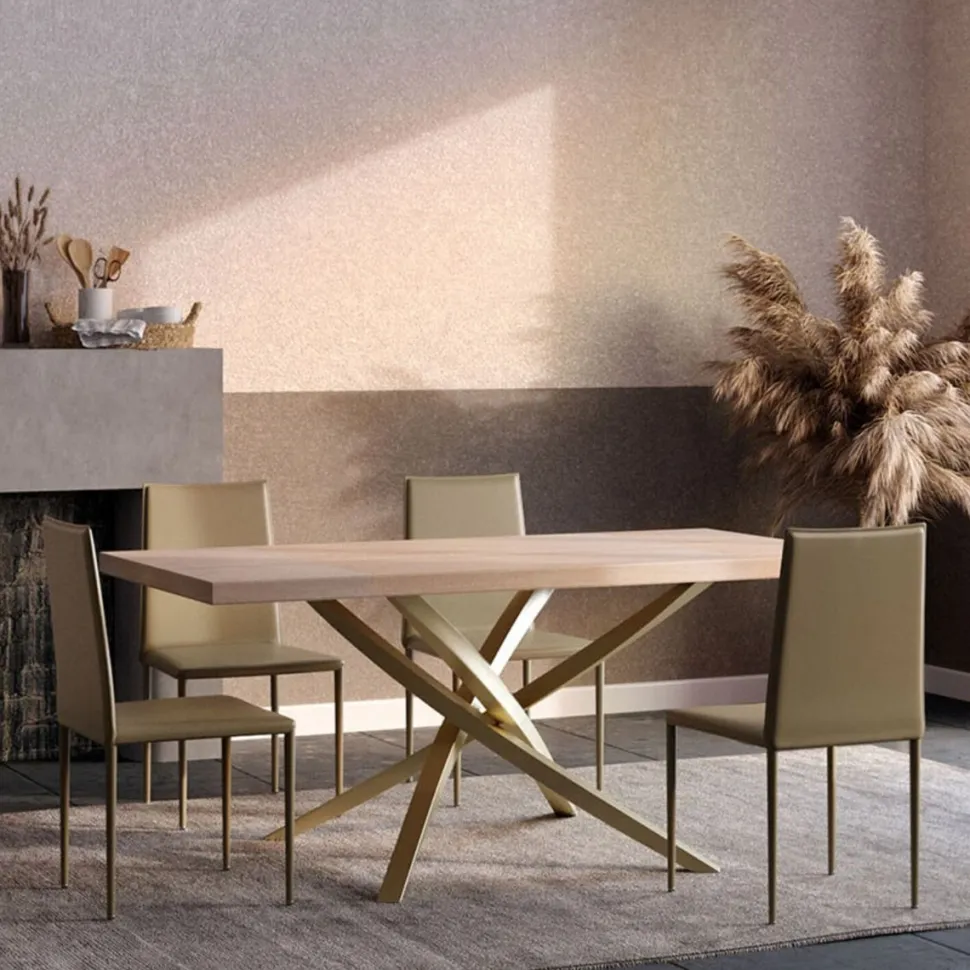 Tavolo fisso Miami linea Contact con piano sp. 5 cm