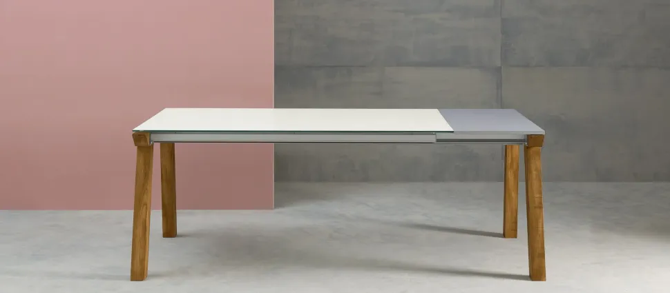 Tavolo Genius con piano in Vetro 160 x 85