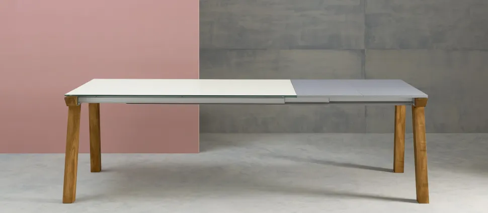 Tavolo Genius con piano in Vetro 160 x 85