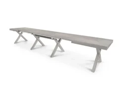 Tavolo in legno X5 rovere , bianco frassino e cemento allungo fino a 4,8mt