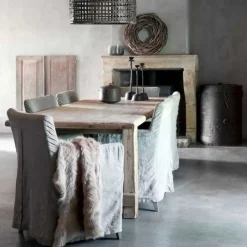 tavolo Kiki in legno massello 160x80x78 cm