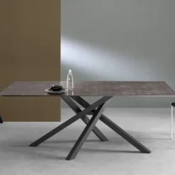 Tavolo Kreo con piano in Vetro 180 x 100