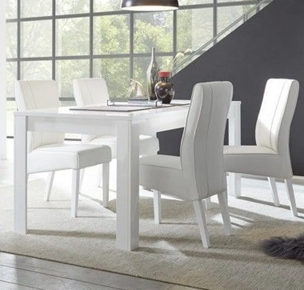 Tavolo linea Dama in Bianco lucido