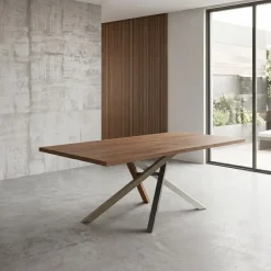 Tavolo Moderno Kreo (160x90 cm) - Piano in Laminato Personalizzabile