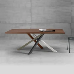 Tavolo Moderno Kreo (160x90 cm) - Piano in Laminato Personalizzabile