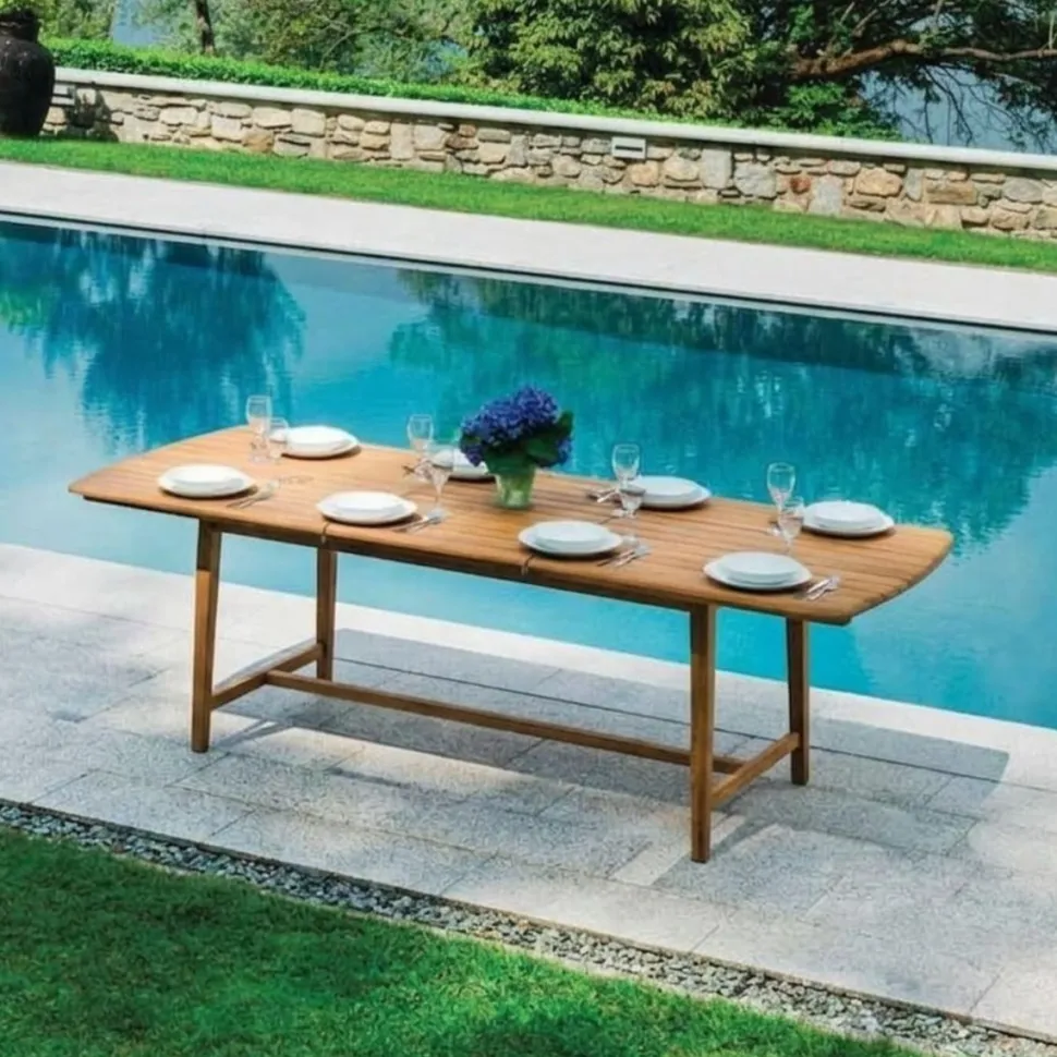 Tavolo Rettangolare Allungabile Donoratico in Acacia 180/240 x 90 cm