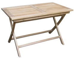Tavolo Rettangolare Pieghevole Lipari in Legno di Teak 120 x 70 cm