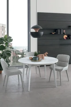 Tavolo rotondo allungabile Aiace disponibile in vari colori